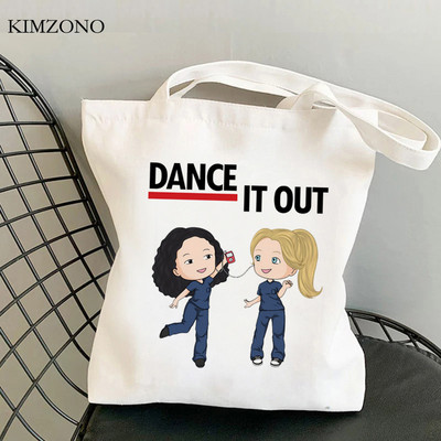 Grays Anatomy bevásárlótáska pamut kézitáska újrafelhasználható bolsa vászon táska szőtt shoping sacola sac cabas sac tissu