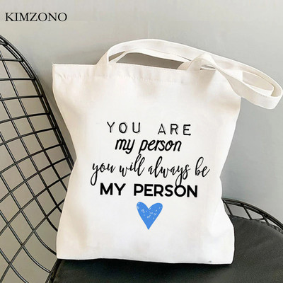 Grays Anatomy bevásárlótáska pamut kézitáska újrafelhasználható bolsa vászon táska szőtt shoping sacola sac cabas sac tissu