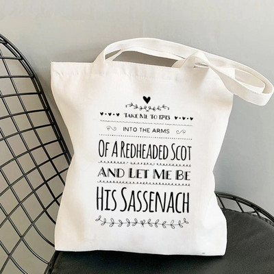 Shopper Dragonfly papír sassenach outlander táska Harajuku női Bevásárlótáska Vászon Bevásárlótáska Csomagtartó Vállas női táska