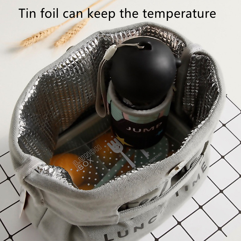 Dzīve sākas pēc kafijas pārnēsājama pusdienu soma ar siltumizolāciju Bento Box, biroja dzesētāja konteiners pārtikas uzglabāšanas maisiņš rokassomiņa