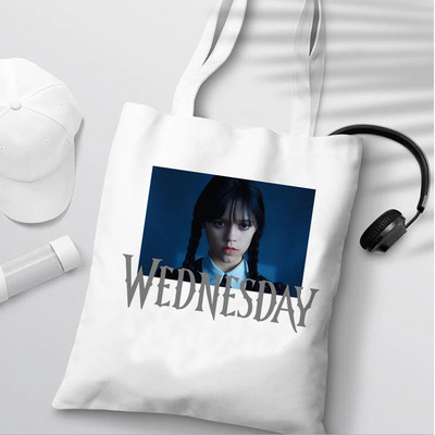 i Hate Everything Wednesday Addams sac de cumpărături shopper bolsas de tela geantă de mână canvas bag grocery boodschappentas net grab de pânză
