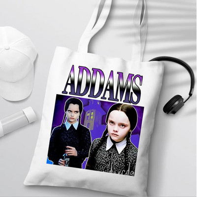 i Hate Everything Wednesday Addams sac de cumpărături shopper bolsas de tela geantă de mână canvas bag grocery boodschappentas net grab de pânză