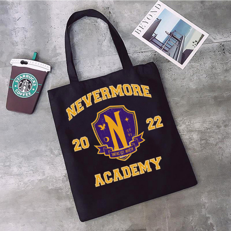 i Hate Everything Wednesday Addams sac de cumpărături shopper bolsas de tela geantă de mână canvas bag grocery boodschappentas net grab de pânză