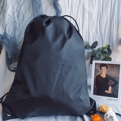 Zsinóros zacskótáska Drawstr Egyszerű betűnyomat húzózsinór táska női divat bevásárlótáskák tinédzser fiú lányok hátizsák könyves táska