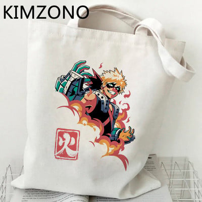 Nákupná taška My Hero Academia Bakugo, opakovane použiteľná nákupná taška na potraviny, skladacia taška, ekologická taška, papierová taška