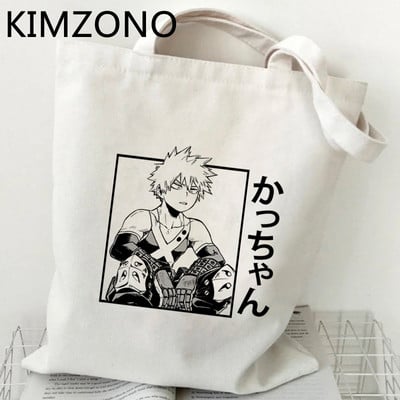 Nákupná taška My Hero Academia Bakugo, opakovane použiteľná nákupná taška na potraviny, skladacia taška, ekologická taška, papierová taška