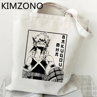 Nákupná taška My Hero Academia Bakugo, opakovane použiteľná nákupná taška na potraviny, skladacia taška, ekologická taška, papierová taška