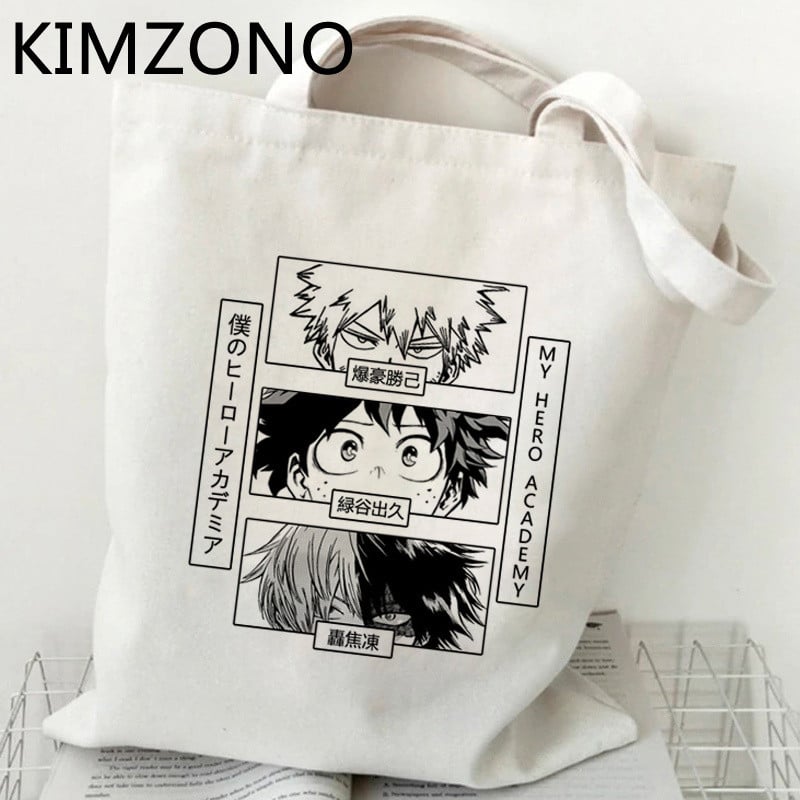 Nákupná taška My Hero Academia Bakugo, opakovane použiteľná nákupná taška na potraviny, skladacia taška, ekologická taška, papierová taška