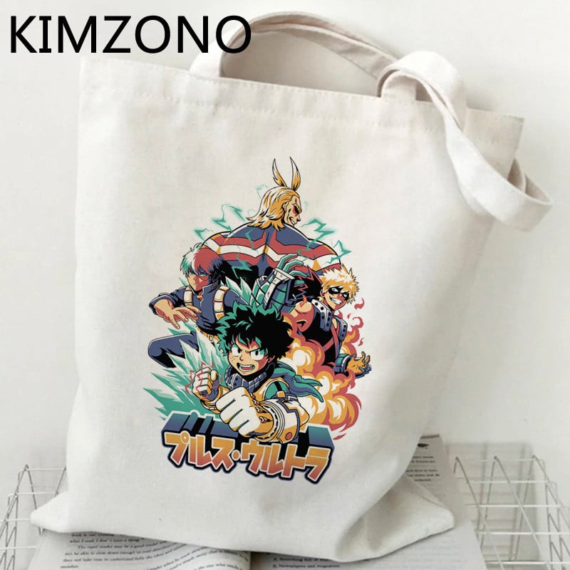 Nákupná taška My Hero Academia Bakugo, opakovane použiteľná nákupná taška na potraviny, skladacia taška, ekologická taška, papierová taška