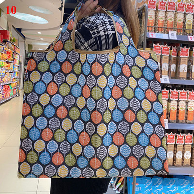 Bieza, liela iepirkumu soma Modes izturīga salokāma sieviešu plecu soma Iepirkšanās ar apdruku Videi draudzīgi uzglabāšanas iepirkumu maisiņi