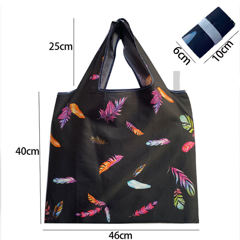 Bieza, liela iepirkumu soma Modes izturīga salokāma sieviešu plecu soma Iepirkšanās ar apdruku Videi draudzīgi uzglabāšanas iepirkumu maisiņi