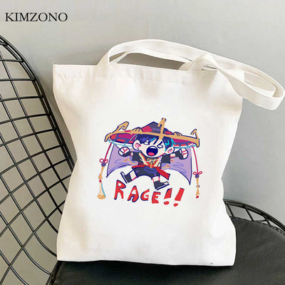Nákupná taška Genshin Impact Keqing bolsas de tela bolso shopper shopper ekologická taška taška opakovane použiteľná nákupná taška