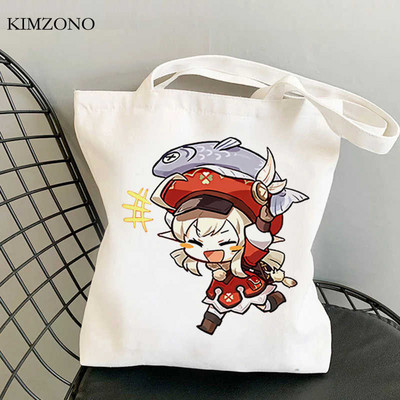 Nákupná taška Genshin Impact Keqing bolsas de tela bolso shopper shopper ekologická taška taška opakovane použiteľná nákupná taška