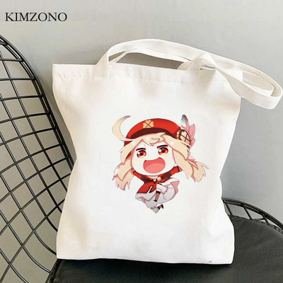 Nákupná taška Genshin Impact Keqing bolsas de tela bolso shopper shopper ekologická taška taška opakovane použiteľná nákupná taška
