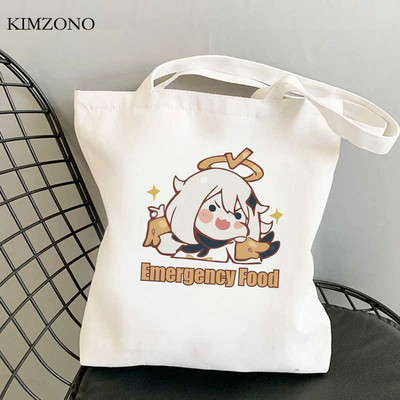 Nákupná taška Genshin Impact Keqing bolsas de tela bolso shopper shopper ekologická taška taška opakovane použiteľná nákupná taška