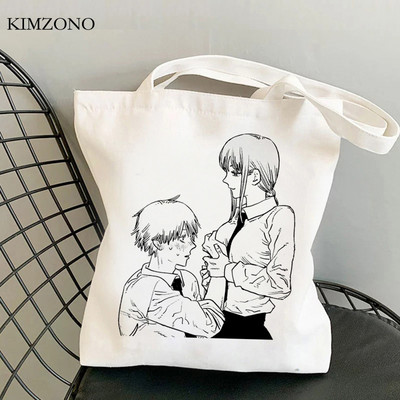 Chainsaw Man shopping bag shopping shopper jute bag shopper bolsas de tela eco bag tote sacola cloth reciclaje sacolas