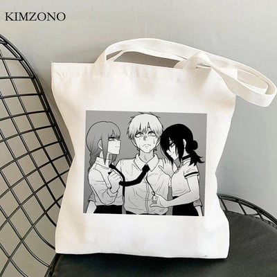 Chainsaw Man geantă de cumpărături pentru cumpărături sac de iută pentru cumpărături bolsas de tela eco bag tote sacola cloth reciclaje sacolas