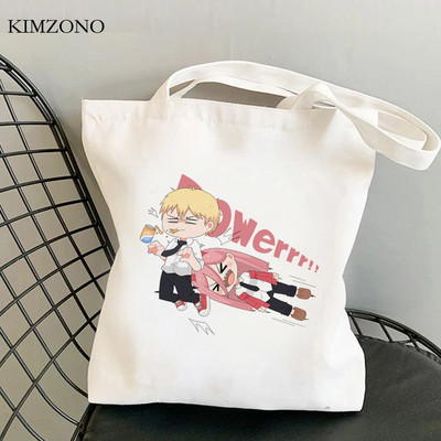 Chainsaw Man geantă de cumpărături pentru cumpărături sac de iută pentru cumpărături bolsas de tela eco bag tote sacola cloth reciclaje sacolas