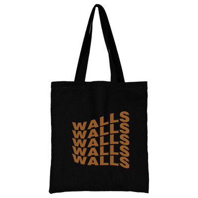 Női vásárlók szervező vászon bevásárlótáska kézitáska összecsukható válltáska diákoknak nagy kapacitású élelmiszerbolt táska fali minta