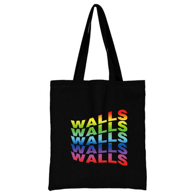 Női vásárlók szervező vászon bevásárlótáska kézitáska összecsukható válltáska diákoknak nagy kapacitású élelmiszerbolt táska fali minta