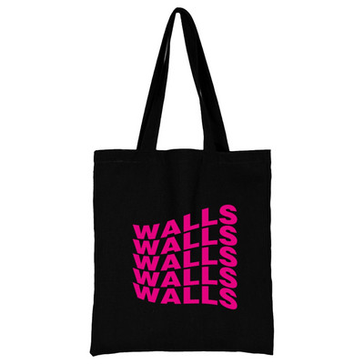 Női vásárlók szervező vászon bevásárlótáska kézitáska összecsukható válltáska diákoknak nagy kapacitású élelmiszerbolt táska fali minta