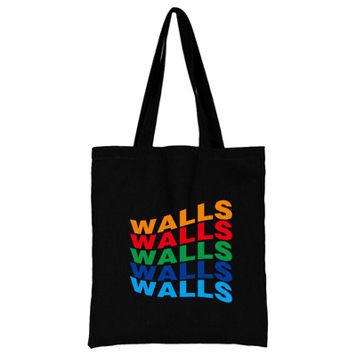 Női vásárlók szervező vászon bevásárlótáska kézitáska összecsukható válltáska diákoknak nagy kapacitású élelmiszerbolt táska fali minta