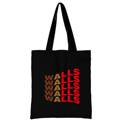 Női vásárlók szervező vászon bevásárlótáska kézitáska összecsukható válltáska diákoknak nagy kapacitású élelmiszerbolt táska fali minta