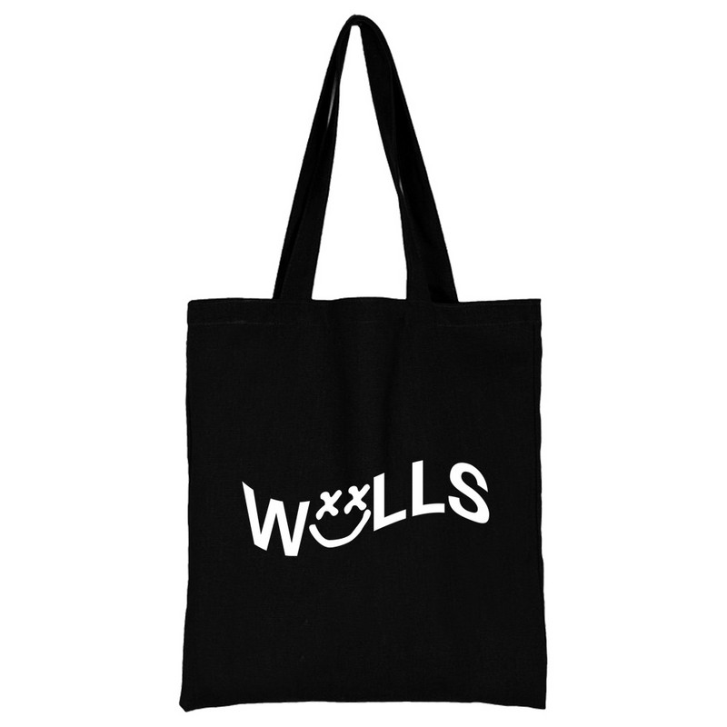 Női vásárlók szervező vászon bevásárlótáska kézitáska összecsukható válltáska diákoknak nagy kapacitású élelmiszerbolt táska fali minta