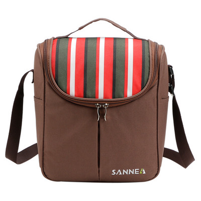 SANNE 7L Stripe Nový dizajn Chladiaca taška Polyester Vodotesná Obedár Taška Piknikový box Cestovné Úložný Termo Izolovaný Módny Chladič