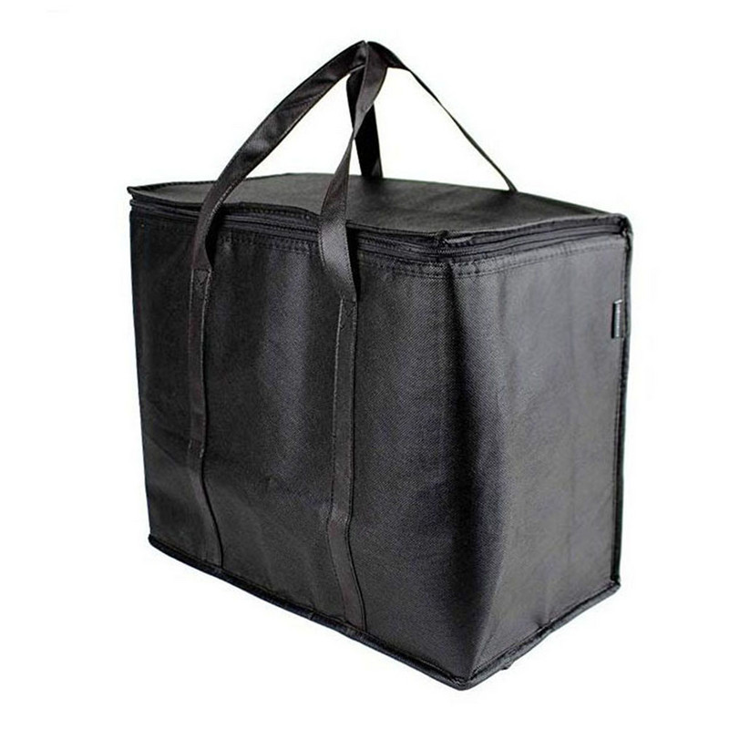 2db vásárlás Nagy teherbírású, hordozható, tartós, szigetelt élelmiszer-táskák szabadon álló, megerősített aljú, összecsukható, újrafelhasználható fogantyúval