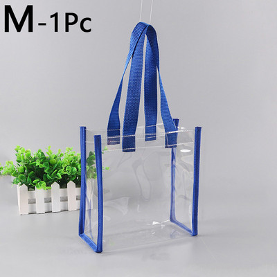 Női átlátszó PVC hordtáska kézitáska könnyű felső fogantyús bevásárlótáska vízálló PVC átlátszó bevásárlótáskák váll kézitáska