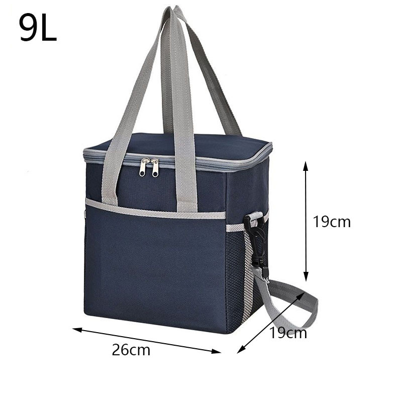 9 l aušintuvo maišelis didelis izoliuotas krepšys lauko iškylai paplūdimio terminio maišelio aušintuvas automobilinis šaldytuvas maistui terminis maišelis priešpiečių dėžutė 9 l