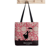 Vásárló Mary Poppins Elegáns nő Festett táska női Harajuku vásárló kézitáska lány Vállas bevásárlótáska Lady Canvas Bag