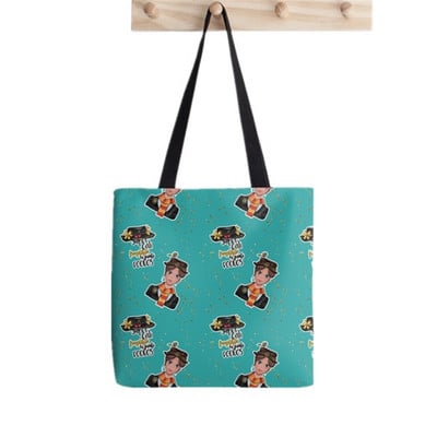 Vásárló Mary Poppins Elegáns nő Festett táska női Harajuku vásárló kézitáska lány Vállas bevásárlótáska Lady Canvas Bag