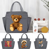 Geanta de prânz Geanta de prânz Cutie izolată portabilă Recipient termic pentru mâncare rece, Picnic, urs, cutie de prânz de călătorie de mare capacitate