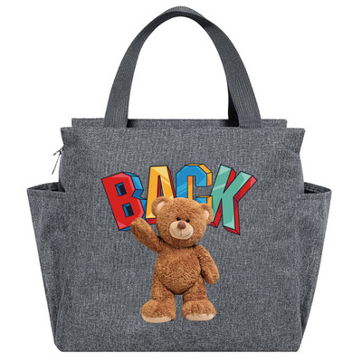 Geanta de prânz Geanta de prânz Cutie izolată portabilă Recipient termic pentru mâncare rece, Picnic, urs, cutie de prânz de călătorie de mare capacitate