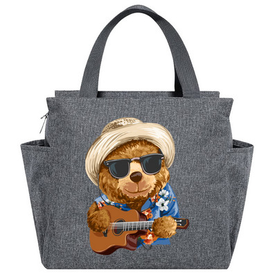 Geanta de prânz Geanta de prânz Cutie izolată portabilă Recipient termic pentru mâncare rece, Picnic, urs, cutie de prânz de călătorie de mare capacitate