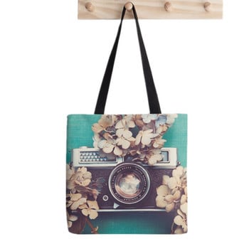 2021 Shopper Camera Retro Tote Bag Γυναικεία τσάντα τσάντα Harajuku shopper κορίτσι Τσάντα για ψώνια Shoulder Lady Canvas Bag