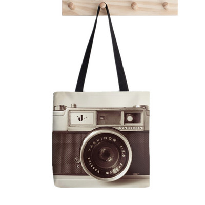 2021. Shopper Camera Retro velika torba Torba s printom ženska Harajuku shopper torbica djevojka Torba za kupovinu na rame Ženska platnena torba