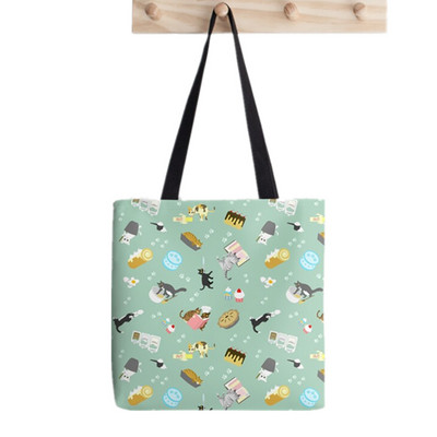 2021. gada pircēja kamera Retro soma ar apdruku, sieviešu soma Harajuku pircēja rokassomiņa meitene plecu iepirkumu soma Lady Canvas Bag