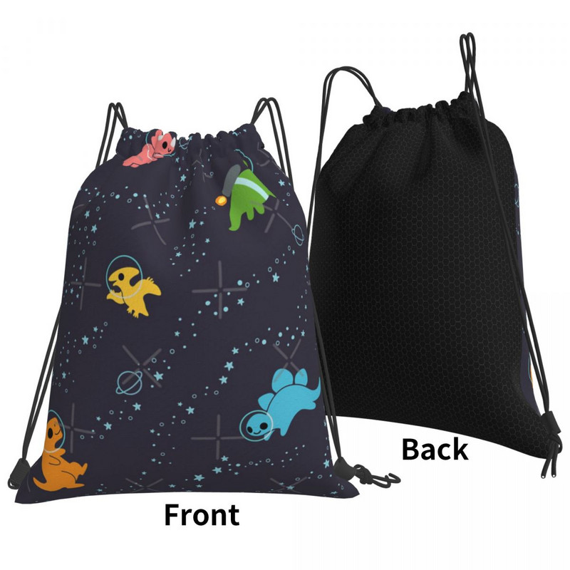 Dinosaurs In Space mintás húzózsinór táskák hátizsákok táskák egyedi táskák táska hátizsák húr hátizsák