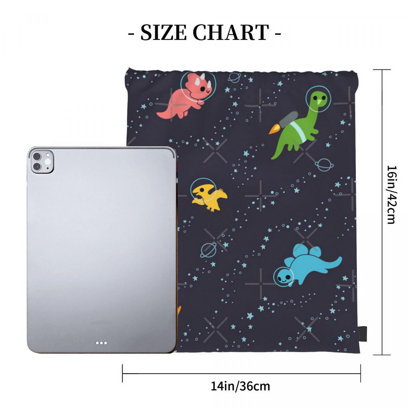 Dinosaurs In Space mintás húzózsinór táskák hátizsákok táskák egyedi táskák táska hátizsák húr hátizsák