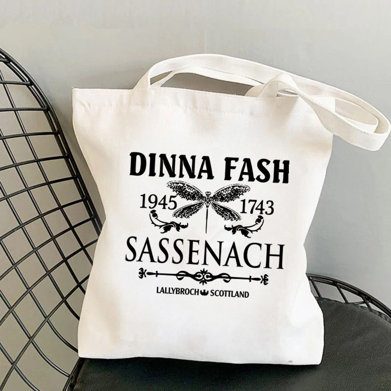 Geantă de cumpărături pentru nunta lui Jamie și Claire Fraser pentru femei Harajuku Geanta de cumpărături din pânză Geanta de umăr