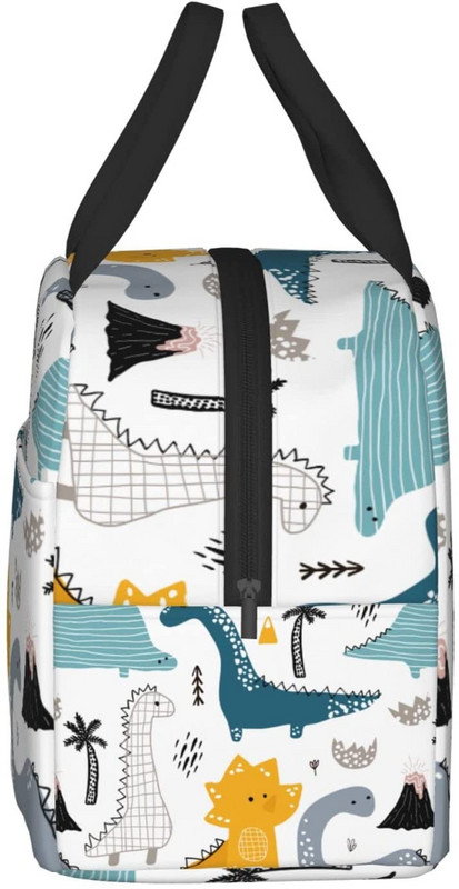 Miela dinozaurų priešpiečių dėžutė – izoliuoti pietų krepšiai vaikams, moteriški daugkartiniai pietų krepšiai, puikiai tinkantys mokyklai / iškylai / paplūdimiui / kelionėms