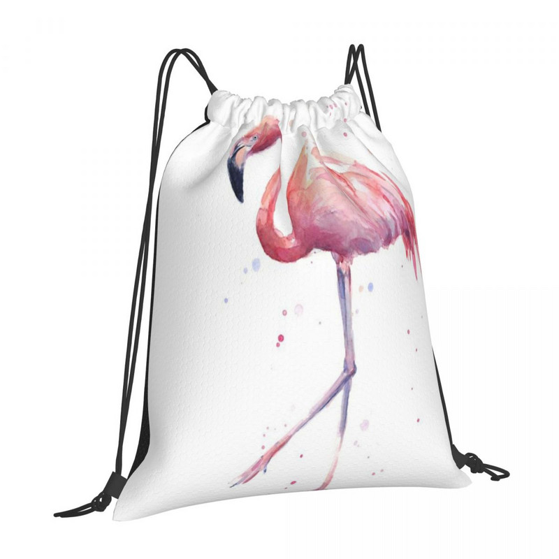 Flamingo Pictură în acuarelă Genți cu șnur Rucsaci Geanta bărbați Geanta de mână Rucsac Sac Rucsac pentru copii