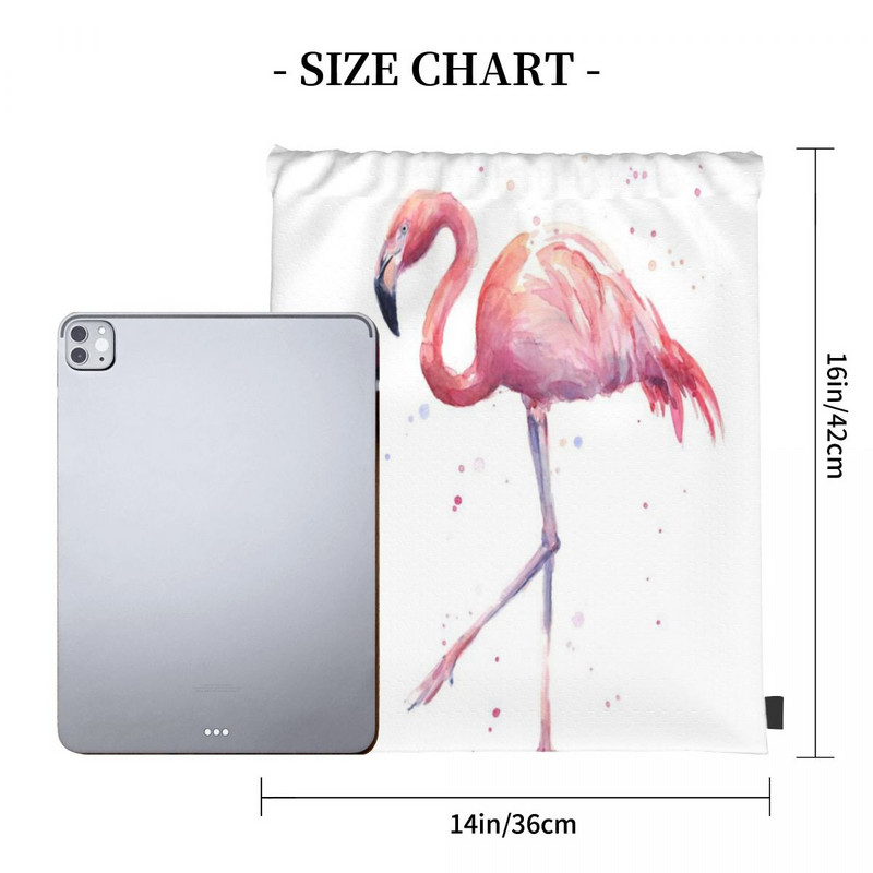 Flamingo Pictură în acuarelă Genți cu șnur Rucsaci Geanta bărbați Geanta de mână Rucsac Sac Rucsac pentru copii