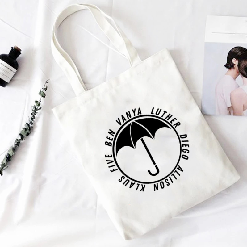 The Umbrella Academy Djevojka s printom Platnene torbe na rame Nova moda Prekrasne Harajuku ulične torbice Novčanik Ženska nova torba