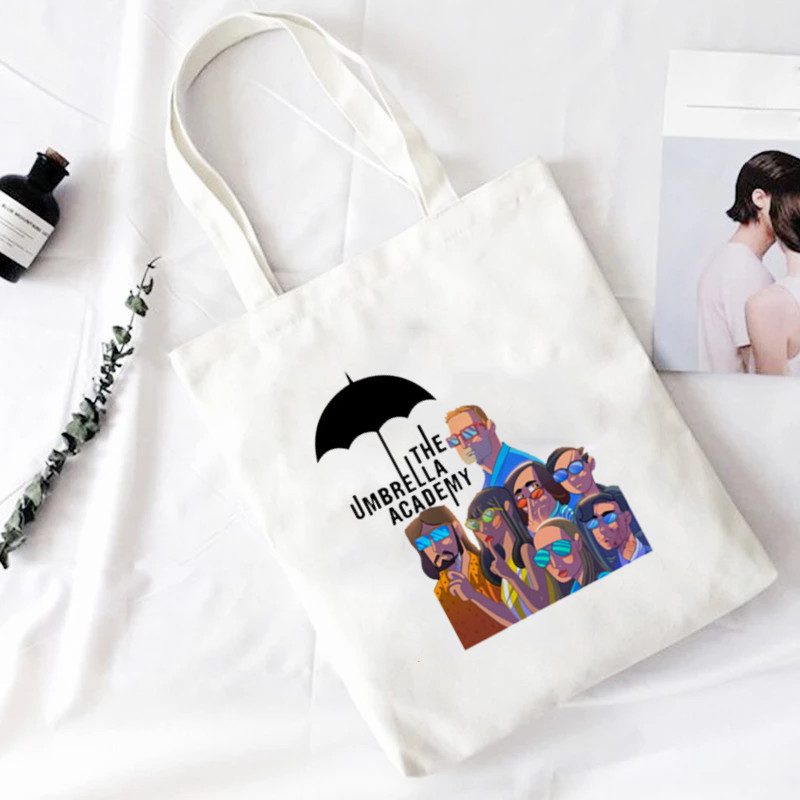 The Umbrella Academy Djevojka s printom Platnene torbe na rame Nova moda Prekrasne Harajuku ulične torbice Novčanik Ženska nova torba