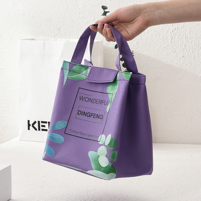 Pungi de prânz izolate pentru picnic, de călătorie, pungi de depozitare a alimentelor, pungi de prânz la modă pentru muncitor, cutie de prânz portabilă termică îngroșată pentru studenți