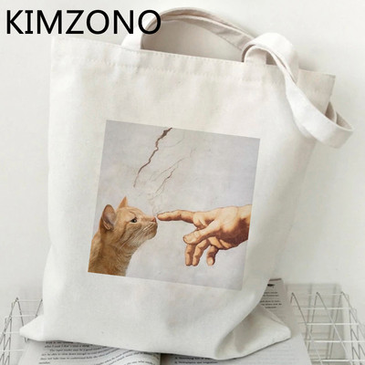 Michelangelo bevásárlótáska bolso élelmiszerbolt kézitáska bolsas de tela újrafelhasználható vásárlói táska sac cabas újrafelhasználható egyedi